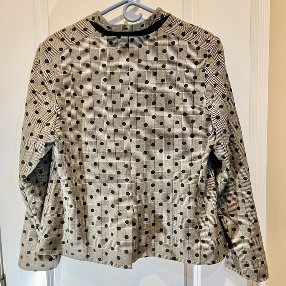 Lane Bryant Polka Dot Houndstooth Check Blazer. - Picture 3 of 11